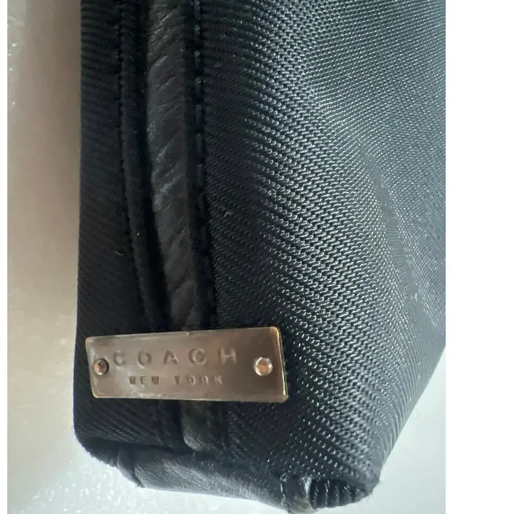 Coach 7418 Black Tote Bag – Slim Design, Laptop-Friendly, Excellent Condition